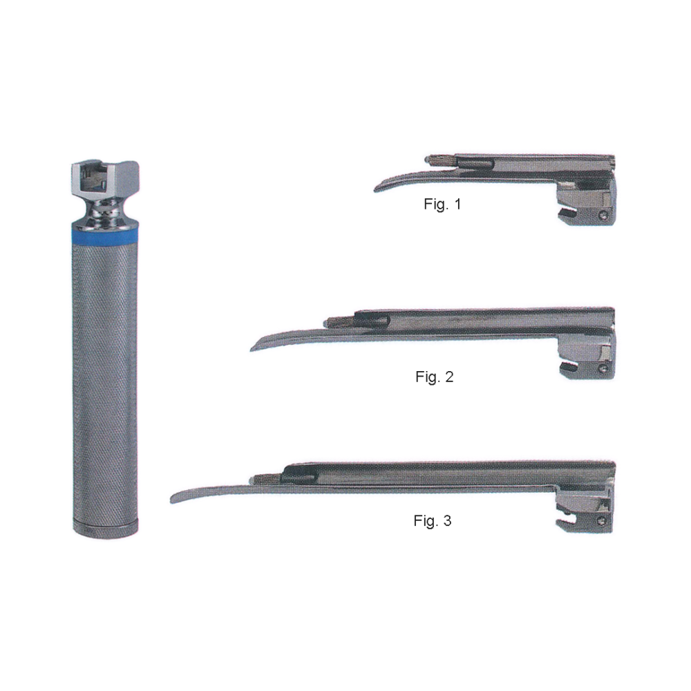 Conventional Miller Laryngoscope Set – Standard, 1, 2, 3 Blades (MB1-042)