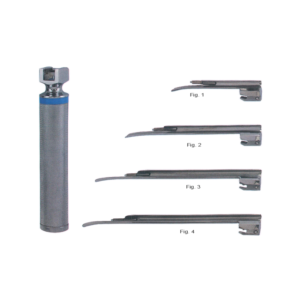 Conventional Miller Laryngoscope Set – Adult, 1, 2, 3, 4 Blades (MB1-043)