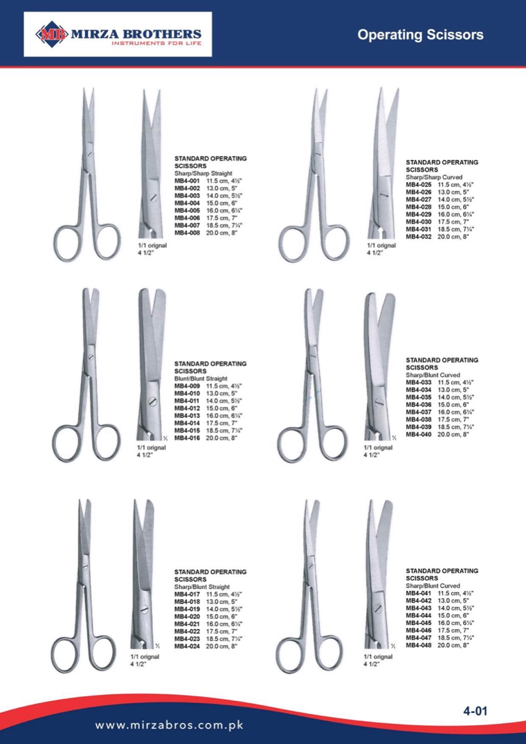 General Operating Scissors catalogue – Mirza Brothers