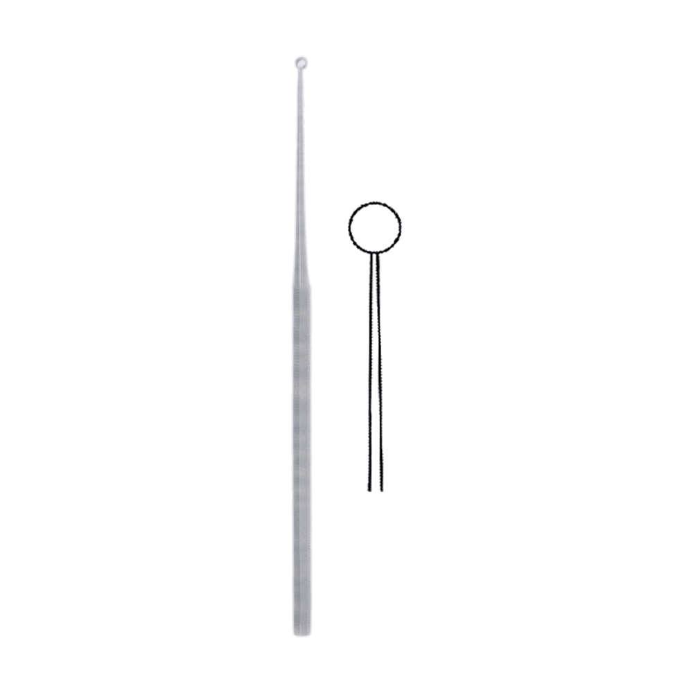 Buck Ear Curette 16.5 cm, 6 1/2", Curved, Blunt (MB10-072)