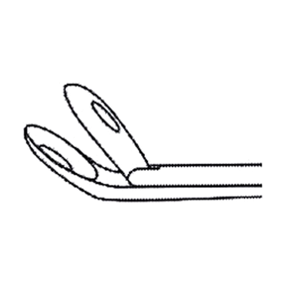 Struempel Ear Forceps 45°, X = 8.5 cm, 3 1/4" (MB10-132)