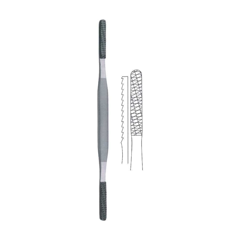 Fomon Rasp with Tungsten Carbide 20 cm, 8", Teeth 24 (MB10-236)