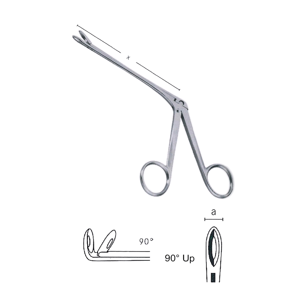 Well Blakesley Laminectomy Rongeurs 18 cm, 7", 90° Up, Fig. 3, 4.5mm (MB11-224)