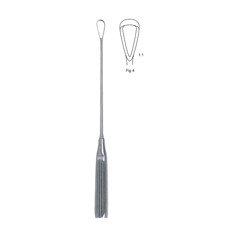 Sims Uterine Curette 27.9 cm, 11″ – Fig. 4, x = 11 mm, Sharp, malleable (MB13-475)