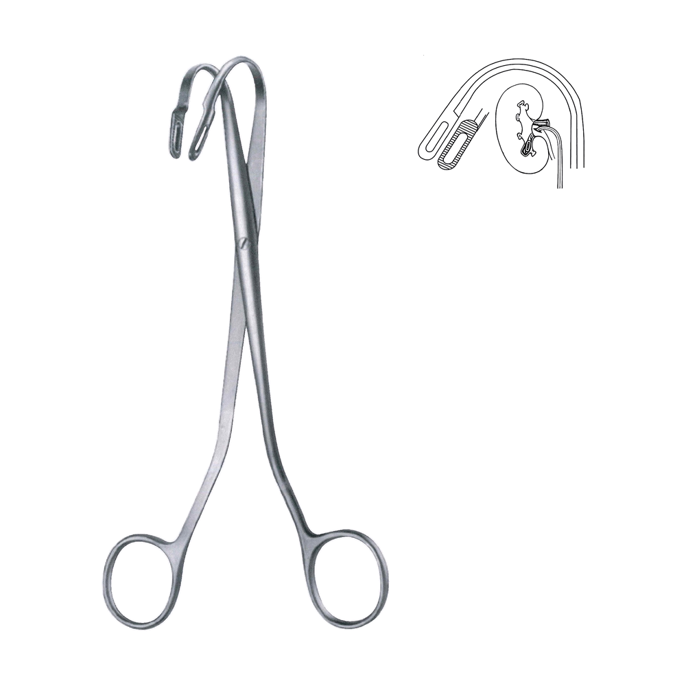 Randall Kidney Stone Clamps Forceps 23 cm, 9″ – Full Curved (MB14-003)