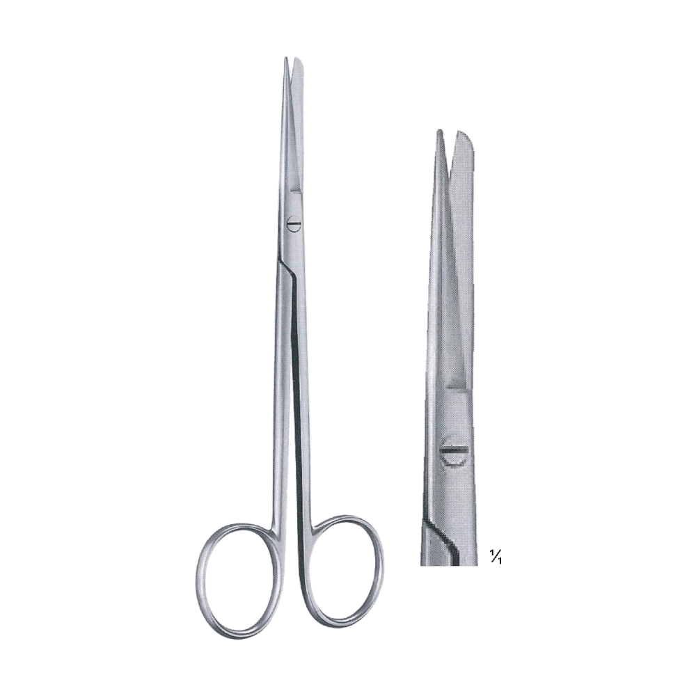 Longe Operating, Dissecting Scissors 14.5 cm, 5 3/4", S/B Str. Saw Edge. (MB4-057)