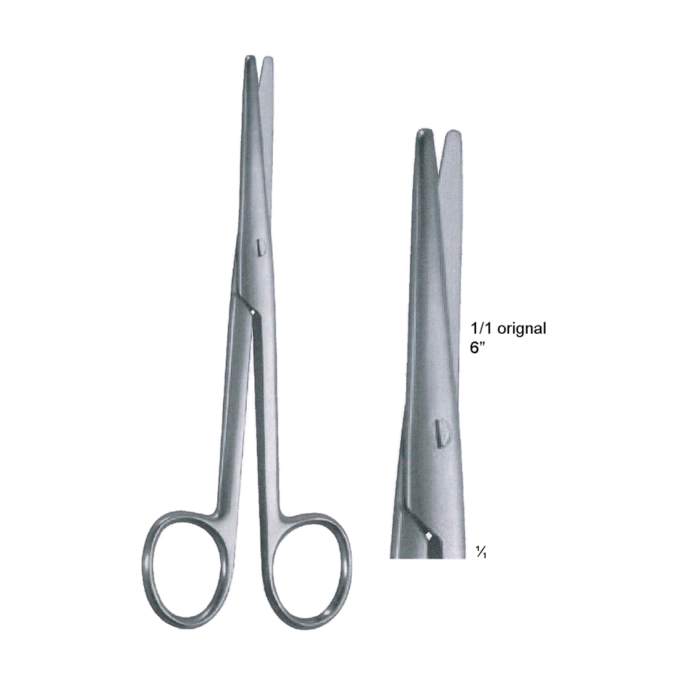 Mayo-Stille Dissecting Gynecological Scissors 15 cm, 6", B/B Str. (MB4-073)