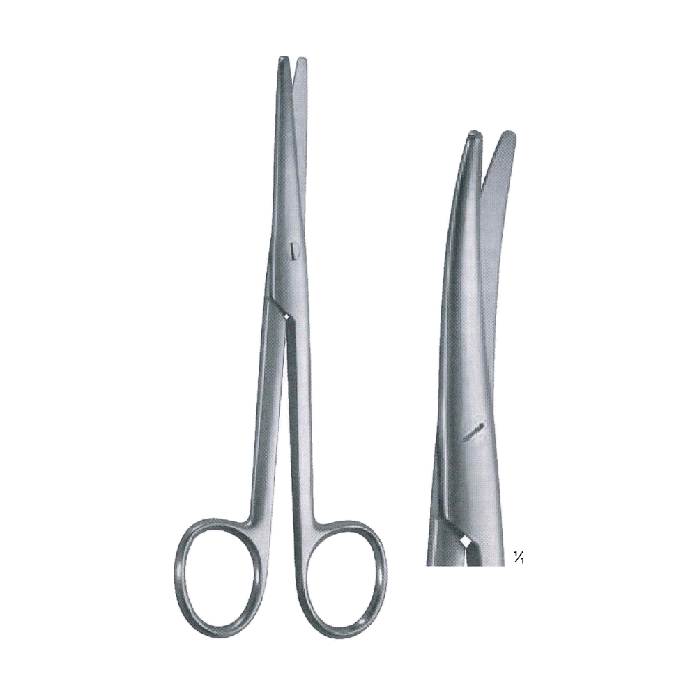 Mayo-Stille Dissecting Gynecological Scissors 15 cm, 6", B/B Cvd. (MB4-077)