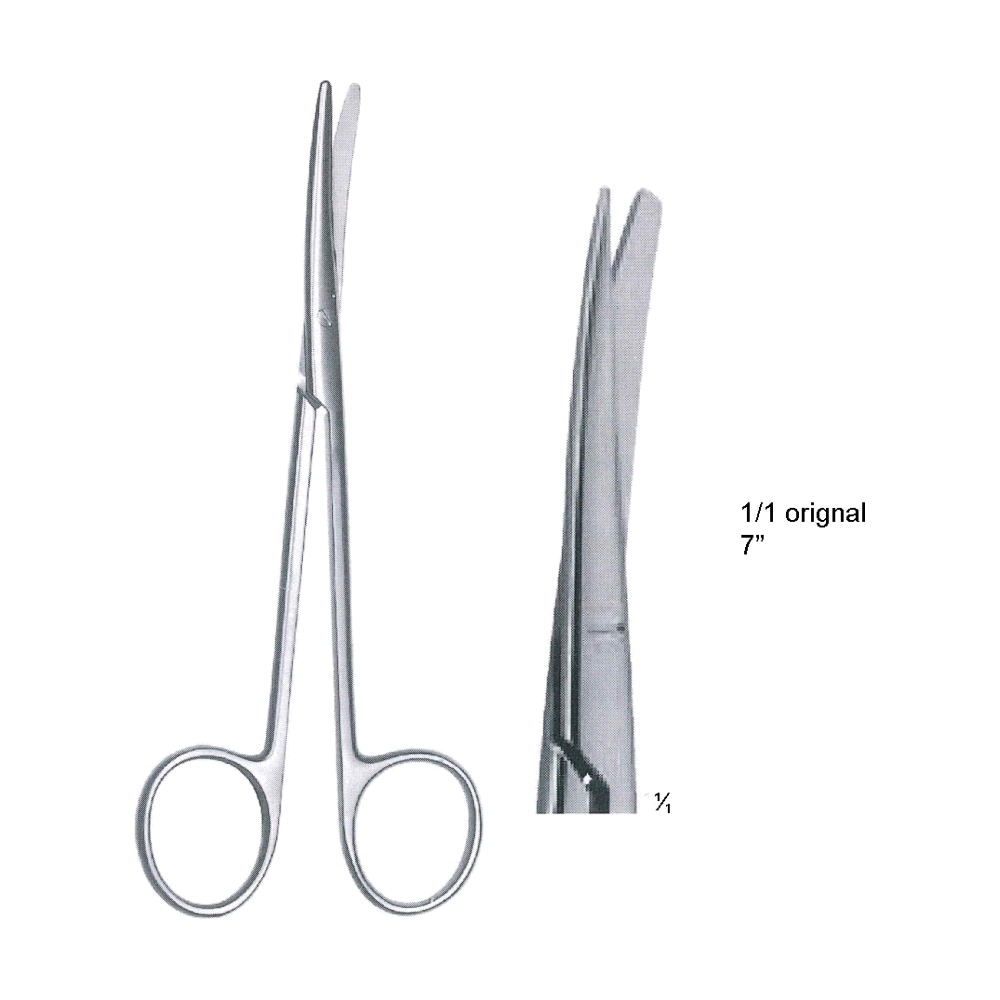 Metzenbaum-Nelson Scissors 18 cm, 7", S/B Cvd. (MB4-121)