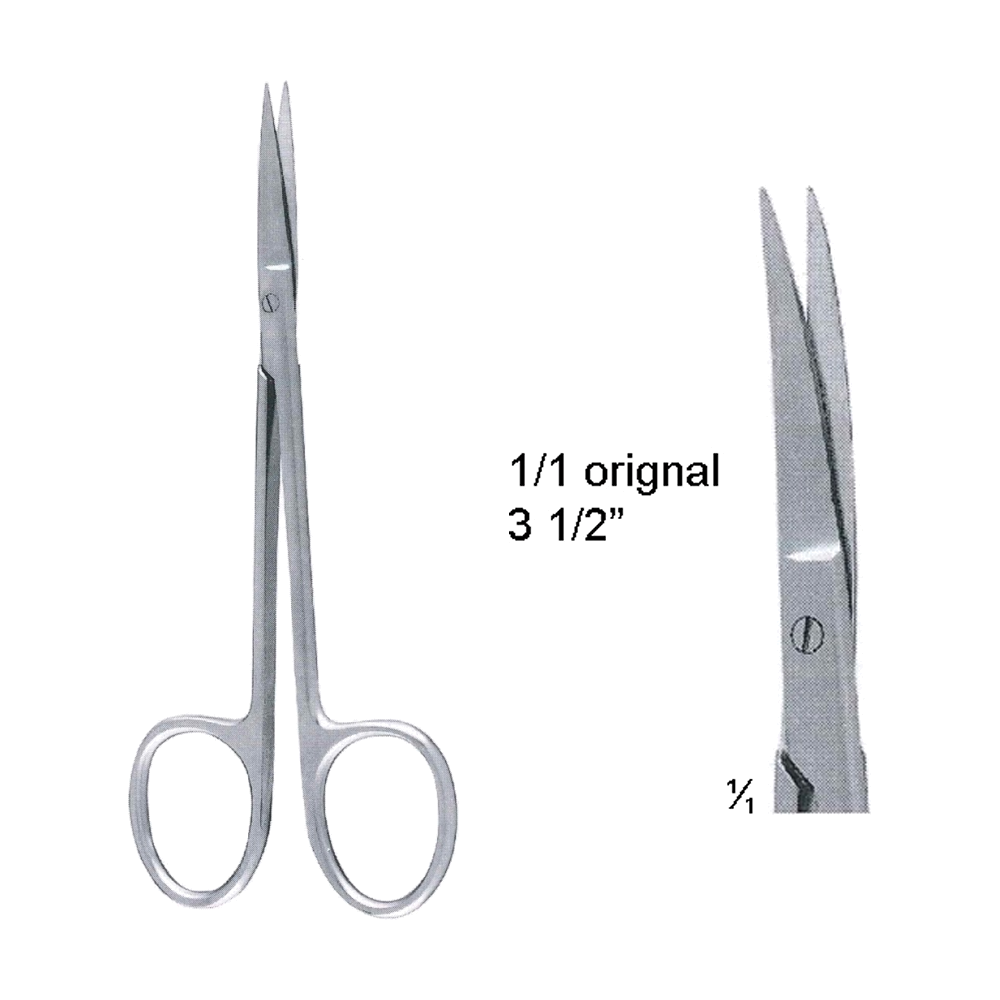 Iris Scissors 9 cm, 3 1/2", S/S Cvd. (MB4-171)