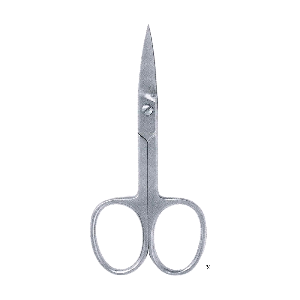 Nail Scissors 9 cm, 3 1/2", S/S Cvd. (MB4-224)