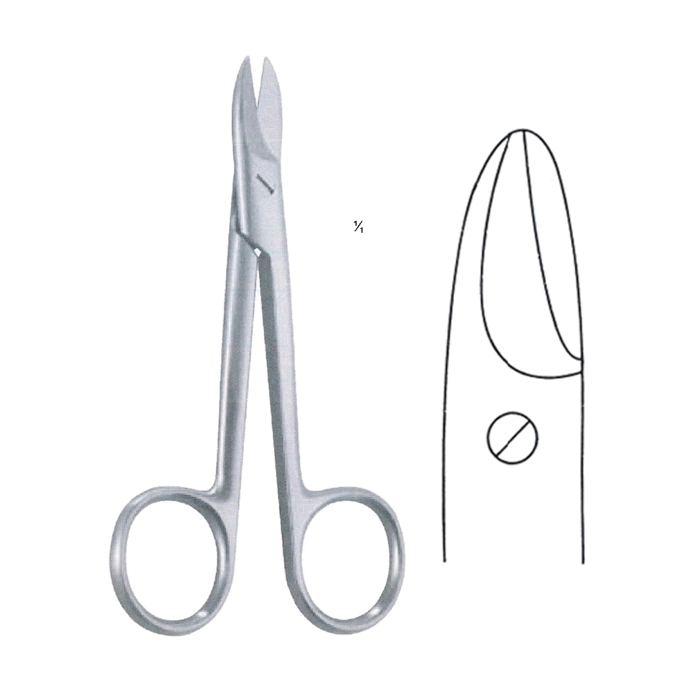 Beebee Wire Cutting Scissors 10.5 cm, 4 1/4", B/B Str. Saw Edge (MB4-249)