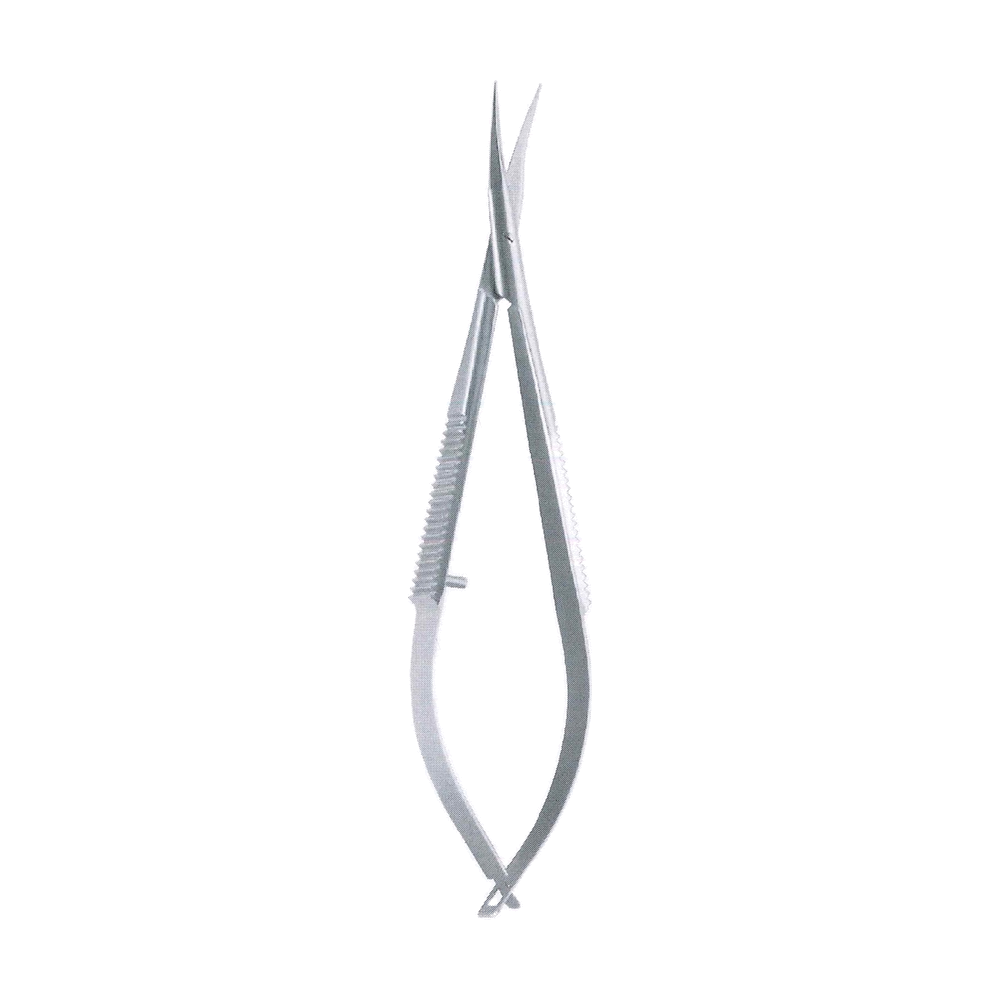 Micro Scissors 12 cm, 4 3/4", S/S Angled S/S Cvd. Angled (MB4-320)
