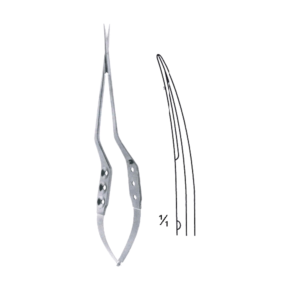Yasargill Scissors 16 cm, 6 1/4", S/S Cvd. (MB4-334)