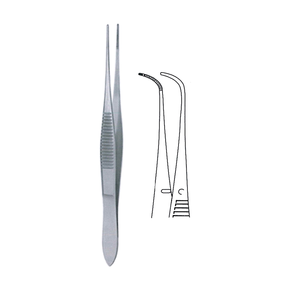 Graefe Forceps 7 cm, 2 3/4", Full Curved Serrated (MB5-217)