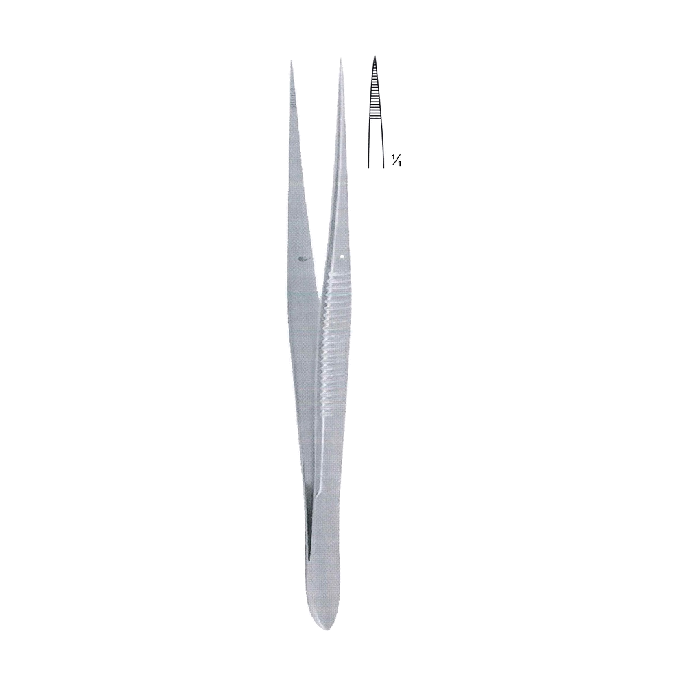 Splinter Forceps 8 cm, 3", Straight, Serrated with Guide Pin (MB5-299)