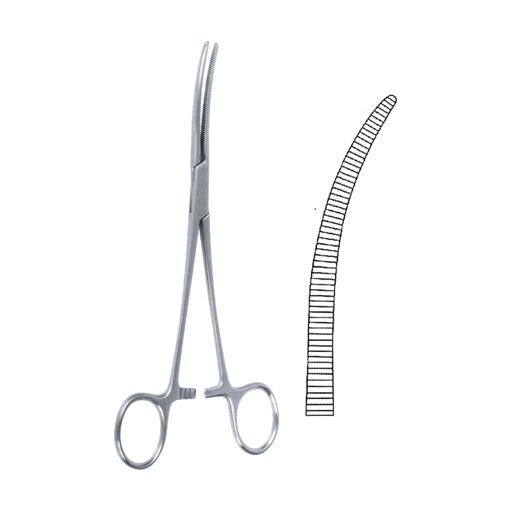 Rochester-Pean Haemostatic Forceps 18.5 cm, 7 1/4", Curved (MB6-093)