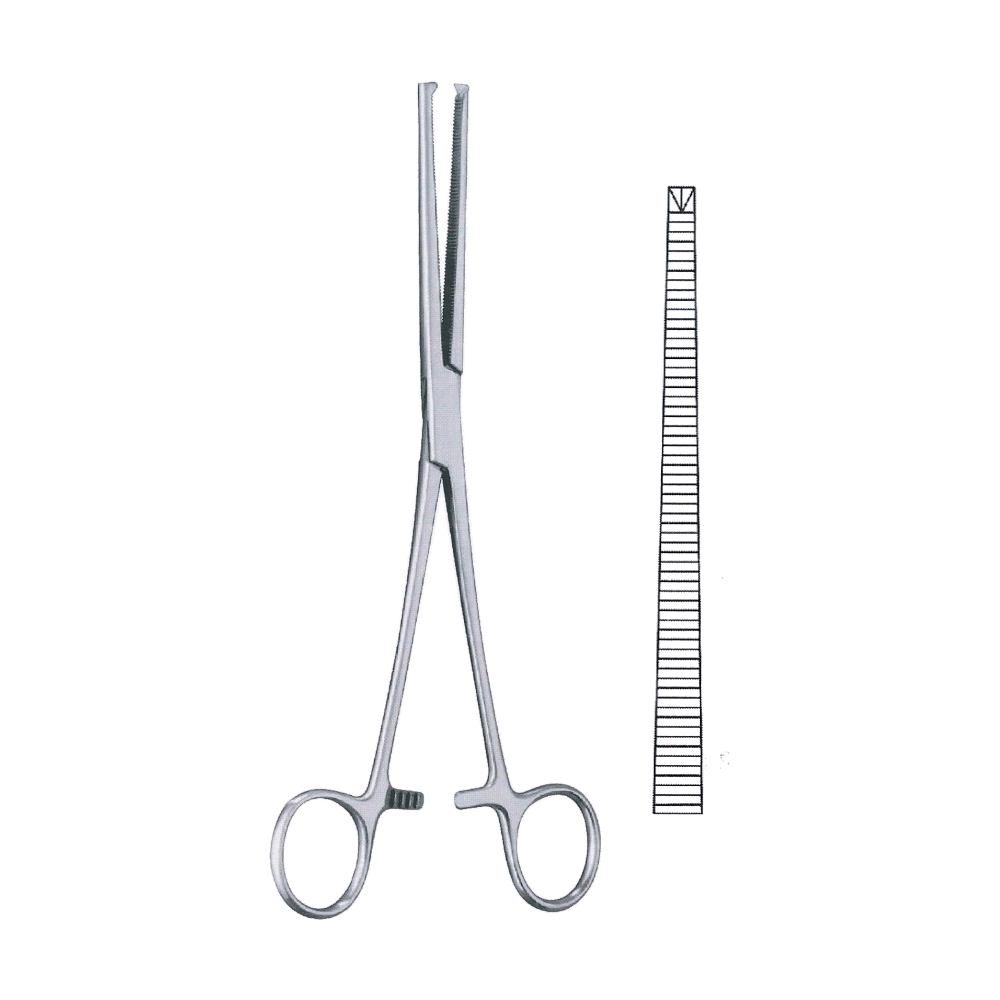 Kocher-Ochsner Haemostatic Forceps 18.5 cm, 7 1/4", Straight 1x2 Teeth (MB6-107)