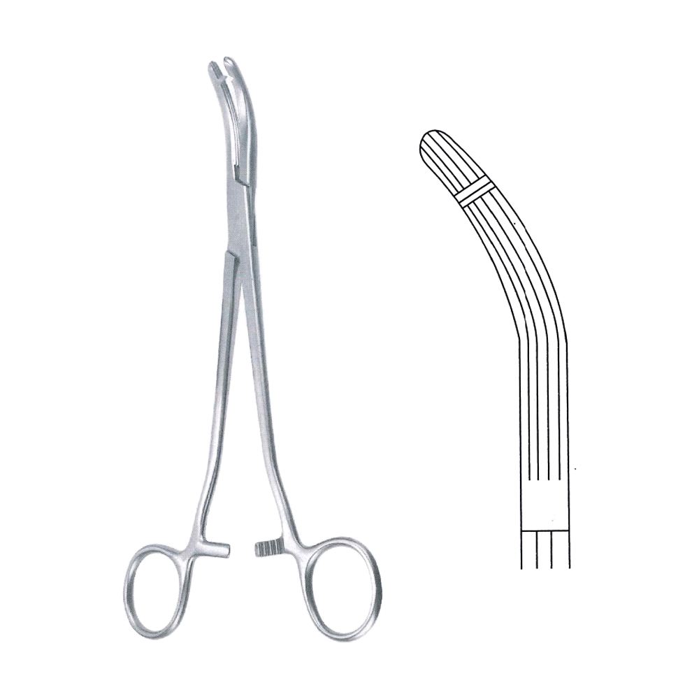Heaney / Ballantine Haemostatic Forceps 20 cm, 8", Slight Curve Serrated (MB6-160)