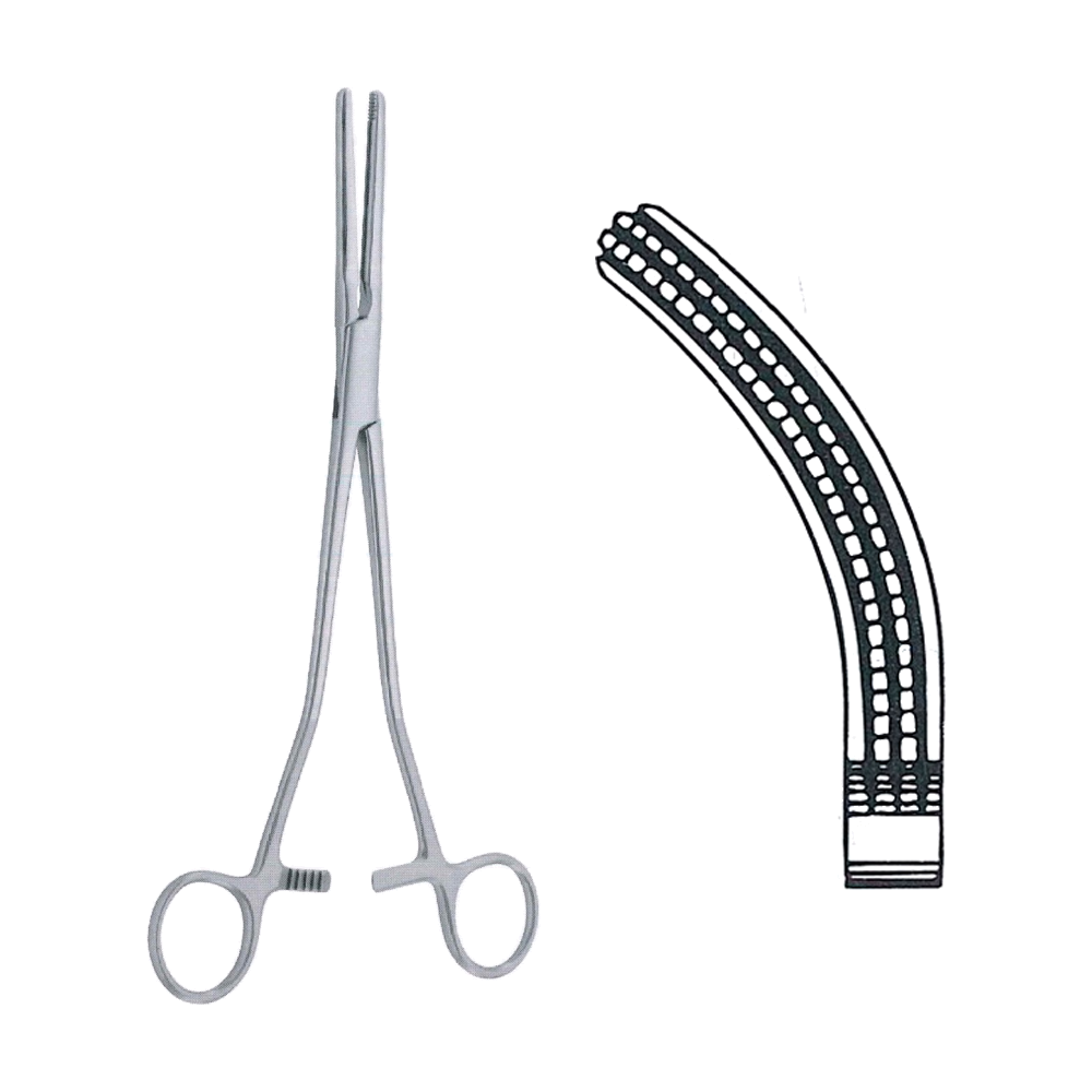 Parametrium Haemostatic Forceps 21 cm, 8 1/4", 45° Angled (MB6-186)