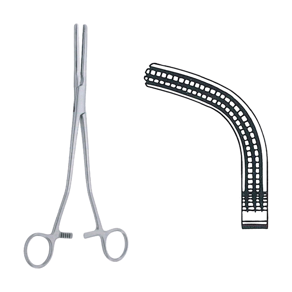 Parametrium Haemostatic Forceps 21 cm, 8 1/4", 90° Angled (MB6-187)