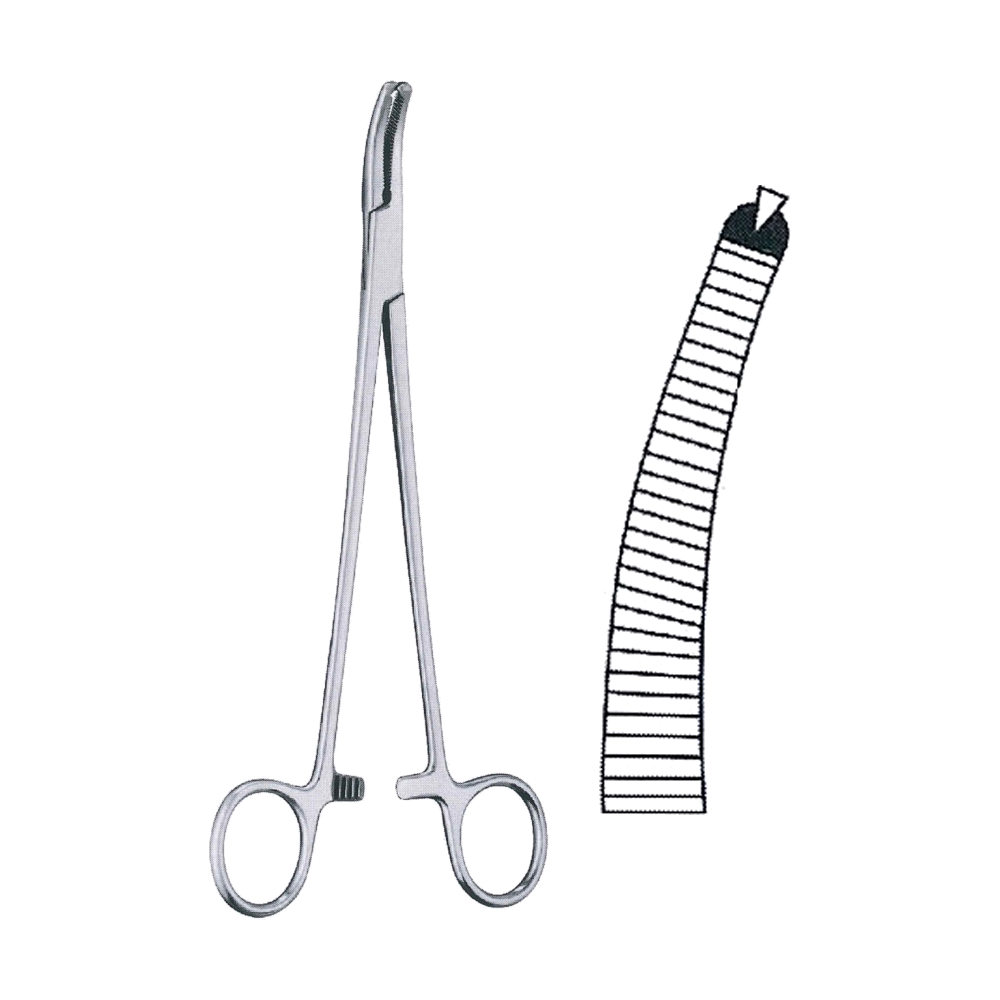Faure Haemostatic Tissue Forceps 20.5 cm, 8", 1x2 Teeth (MB6-204)