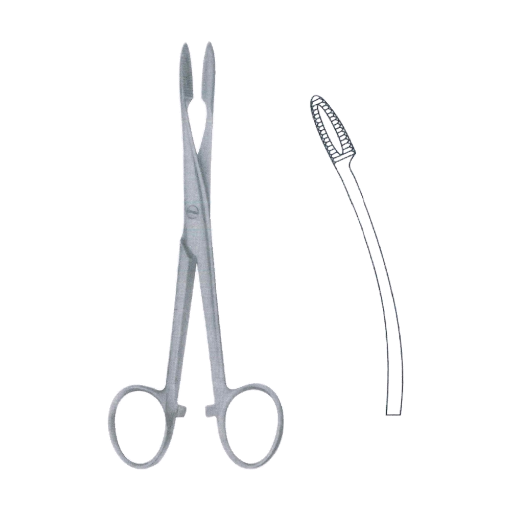Gross Maier Dressing Forceps 14.5 cm, 5 3/4", With Ratchet (MB6-278)