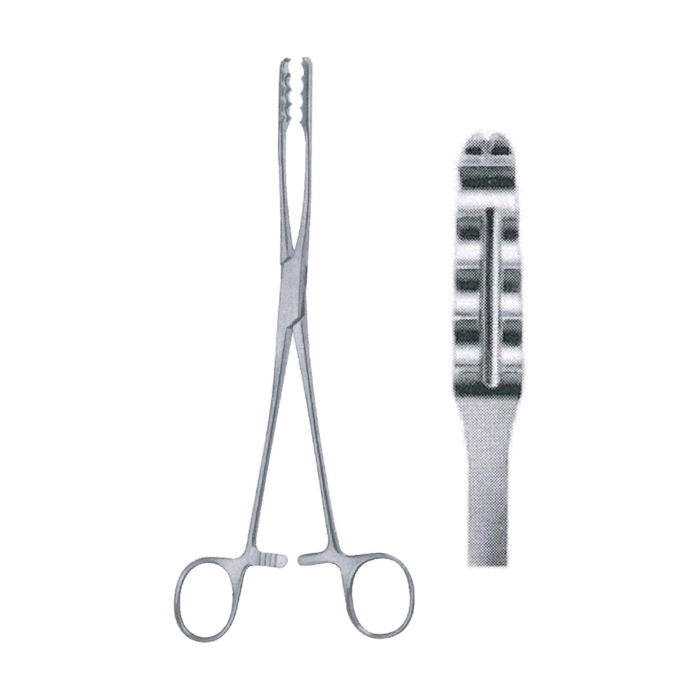 Aesculap Sponge & Dressing Forceps 22 cm, 9 1/4", Straight (MB6-297)