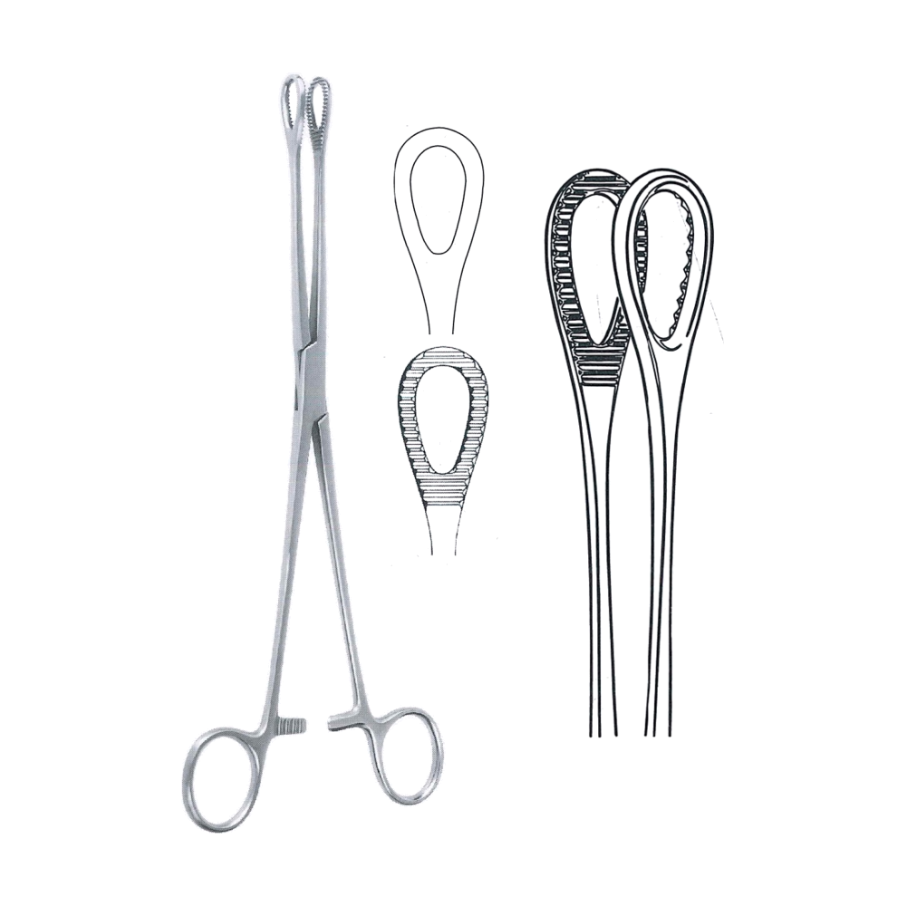 Foerster-Ballenger Sponge Forceps (Bullet Holding Forceps) 18 cm, 7", Straight, Serrated (MB6-317)