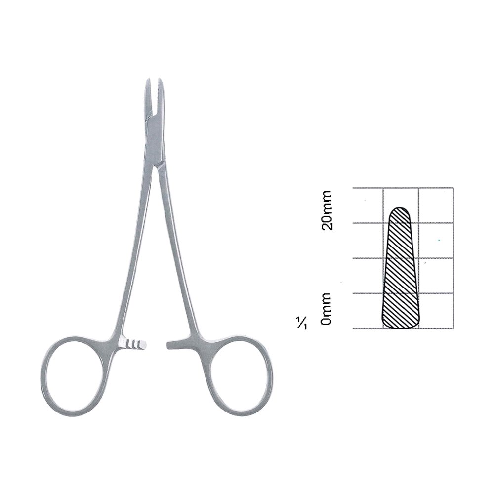Brown Needle Holders 19.1 cm, 7 1/2", Serrated-Solid (MB7-037)
