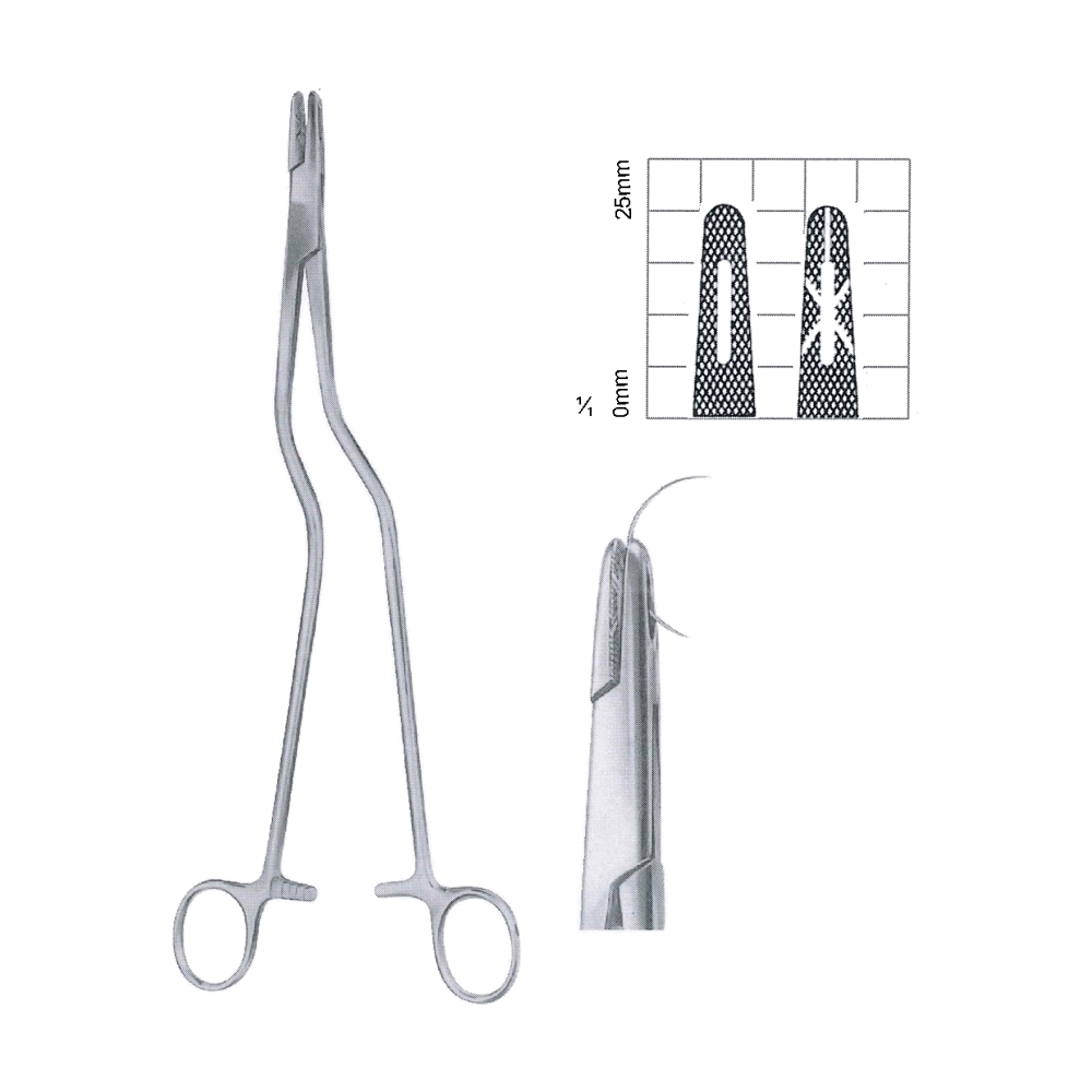 Masson-Luethy Needle Holders 25.5 cm, 10", Serrated (MB7-071)