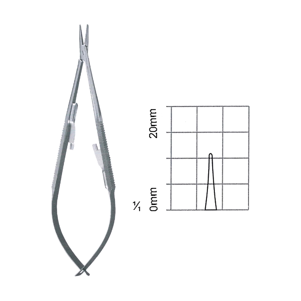 Castroviejo Needle Holders 17.8 cm, 7", Straight, Smooth, Without Lock (MB7-117)
