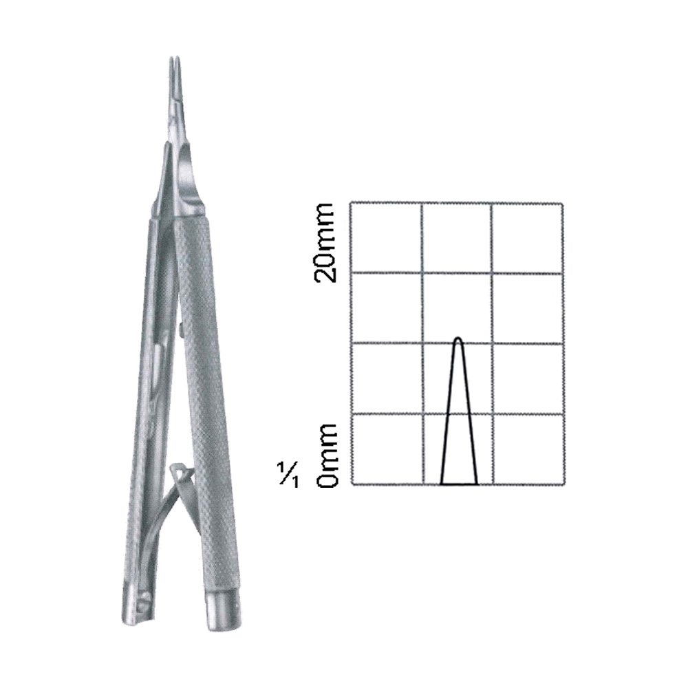 Castroviejo Needle Holders 12 cm, 5", Smooth, Straight, With Lock (MB7-126)