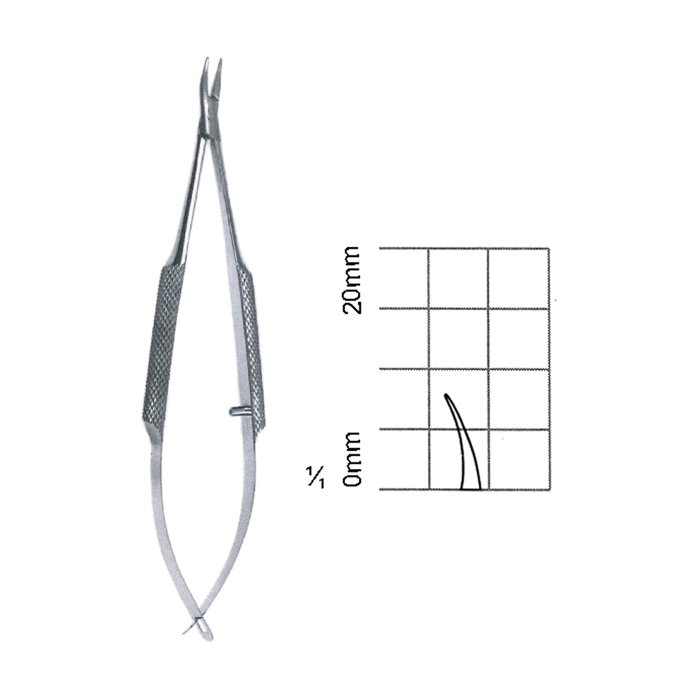 Barraquer-Troutman Needle Holders 11.5 cm, 4 3/4", Smooth, Curved (MB7-131)