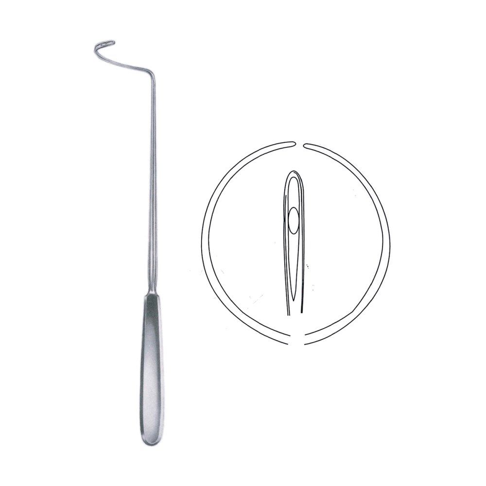 Deschamps Needle 28 cm, 11", Blunt, for Right Hand (MB7-420)