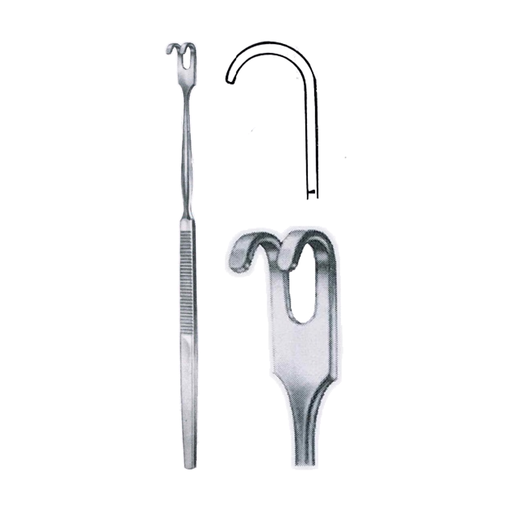 Finger Rake Retractor 16.5 cm, 6 1/2", Two Prong, Blunt (MB8-072)