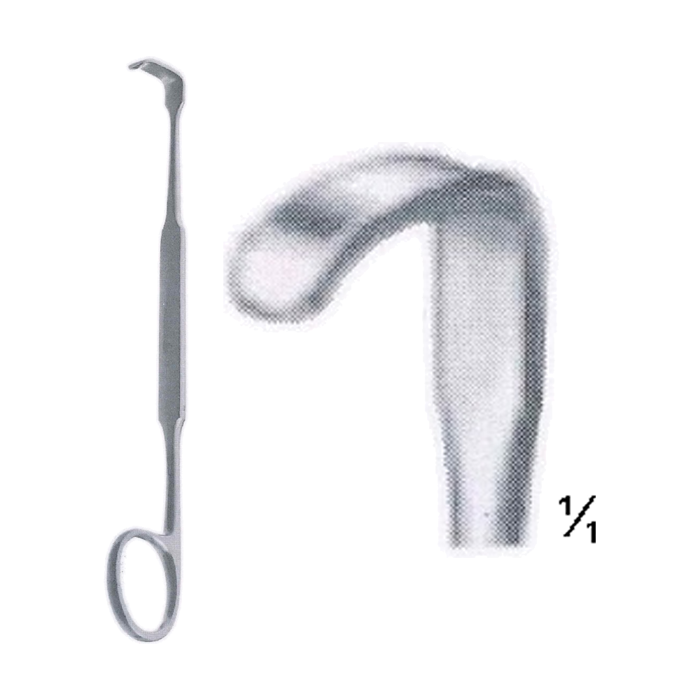 Meyerding Finger Retractor 18 cm, 7", Short Blunt Blade, 1/8" x 3/8", 3 x 10 mm (MB8-251)