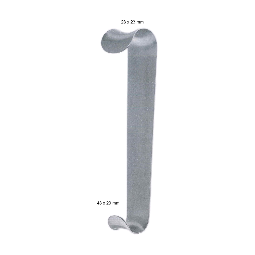 Roux Retractor 16.5 cm, 6 1/2", 28 x 23 mm / 43 x 23 mm (MB8-269)