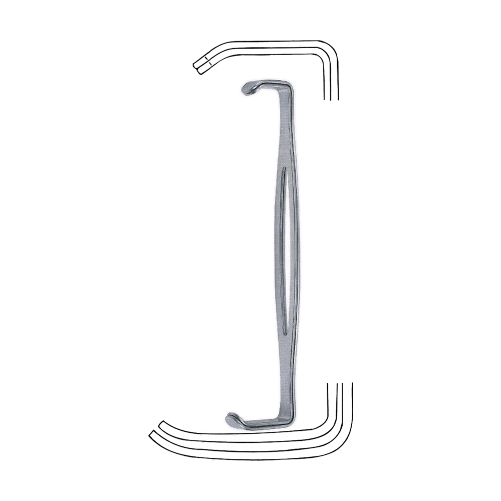 Parker-Langenbeck Retractor 21.5 cm, 8 1/2", Set 2 Pcs., 25 x 15 mm, Fig. 2 (MB8-285)