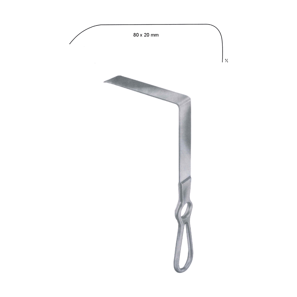 Brunner Retractor 24 cm, 9 1/2", 80 x 20 mm (MB8-328)