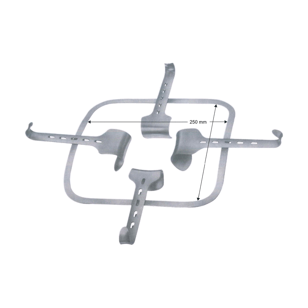 Kirschner Retractor, with Vaulted Fixed Frame & 2 Blades of Each MB8-584 & MB8-585 (MB8-583)