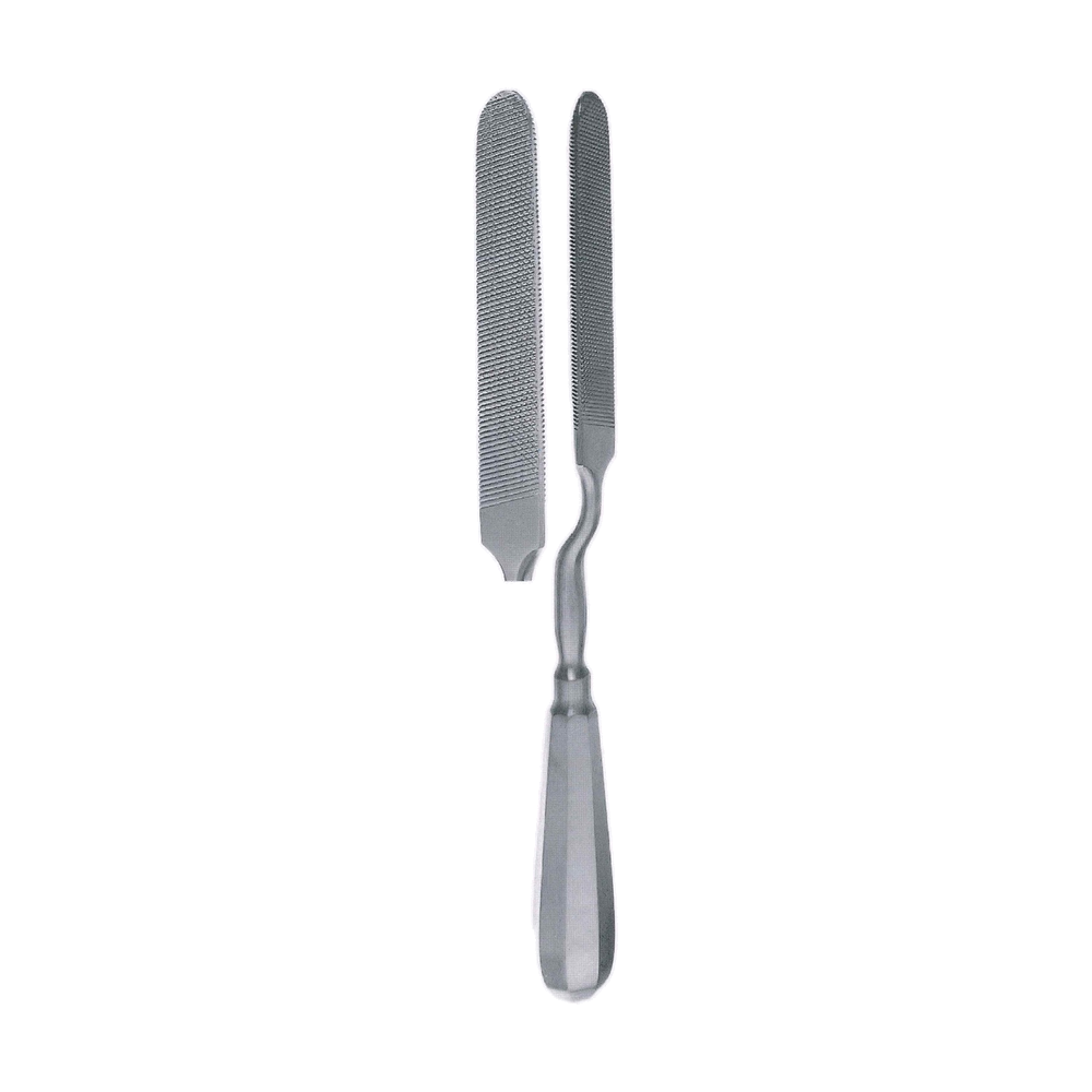 Putti Bone File Bayonet Shape 24.5 cm, 9 3/4", X = 13 mm, Semicircular (MB9-014)