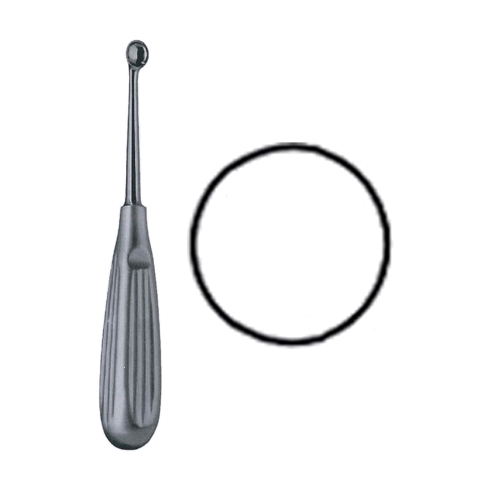 Bruns Bone Curette 17 cm, 7", Size 00 (MB9-434)