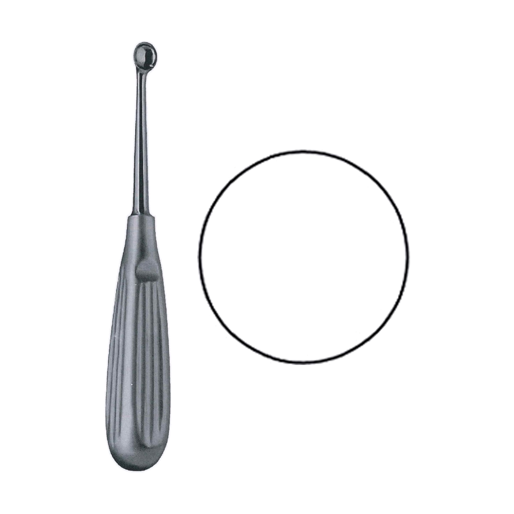 Bruns Bone Curette 17 cm, 7", Size 5 (MB9-440)