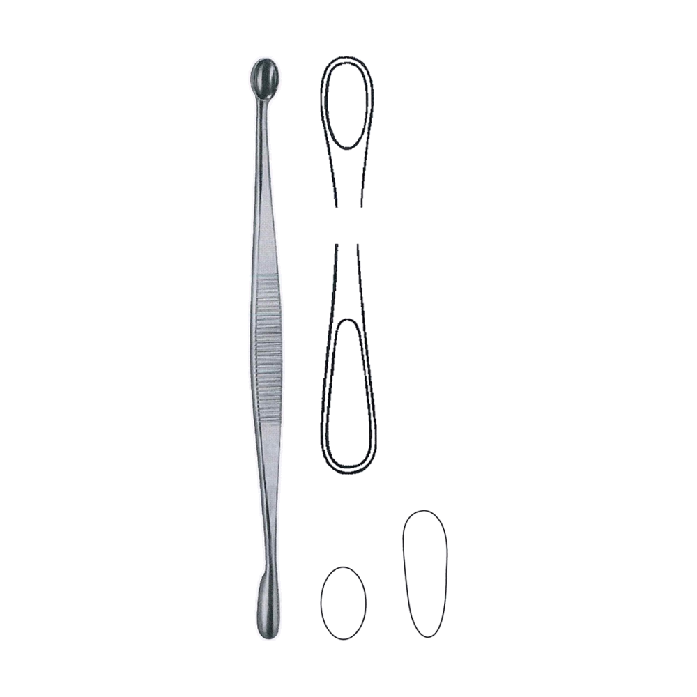 Volkmann Curette, Oval / Oval 14 cm, 5 1/4" (MB9-469)