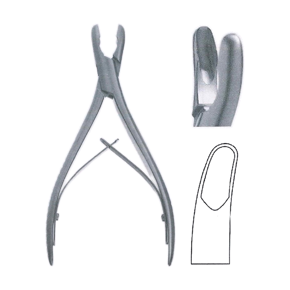 Luer Bone Rongeur, Single Action, Straight, 8 x 12 mm 17 cm, 6 3/4", Fig. 2 (MB9-659)