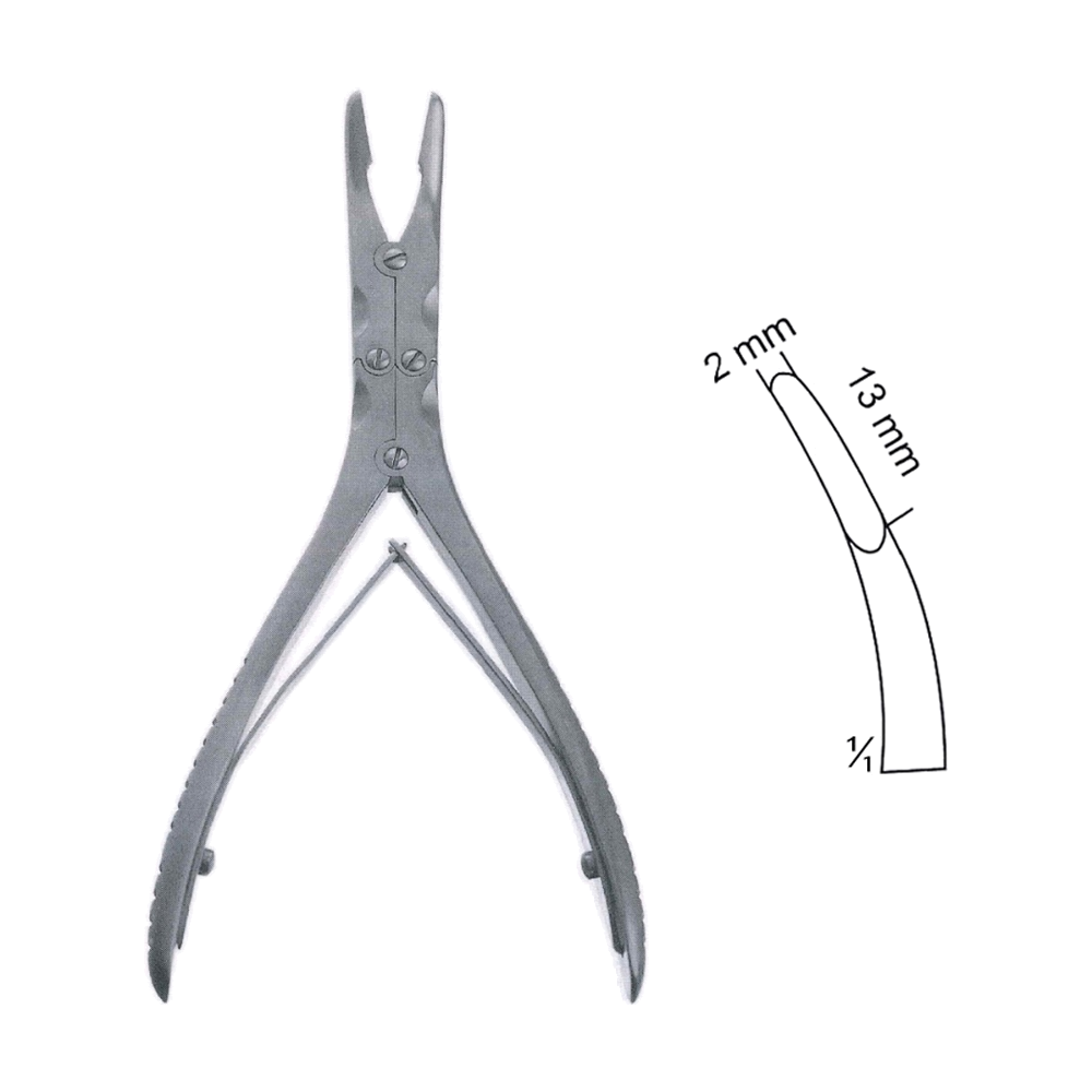 Kleinert-Kutz Bone Rongeur 15.25 cm, 6", 2 x 13 mm (MB9-743)