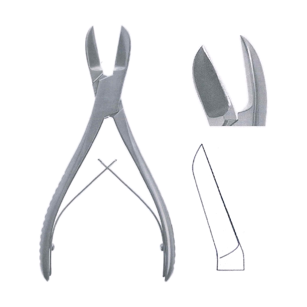 Liston Bone Cutting Rongeur Forceps 17 cm, 6 3/4", Angled (MB9-759)