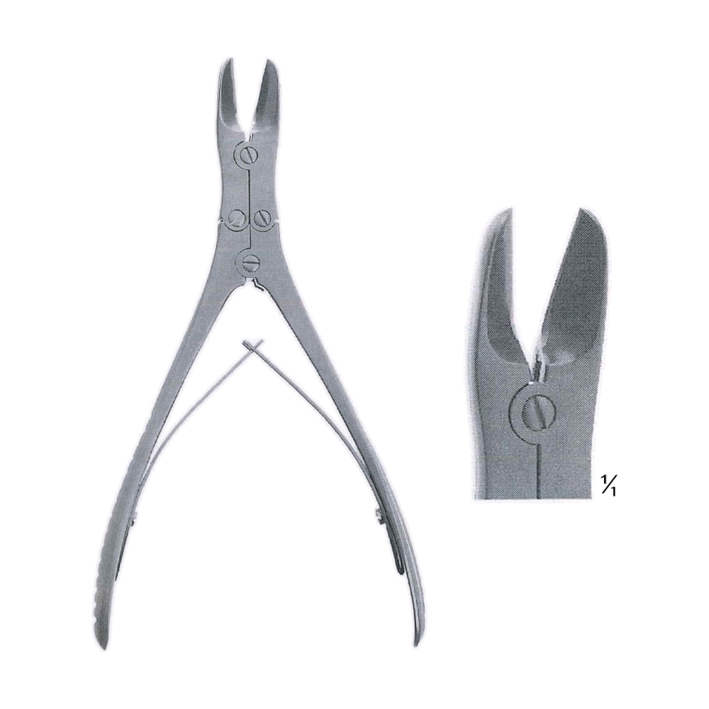 Mc Indoe Bone Cutting Forceps 18 cm, 7", Angled, Delicate (MB9-783)