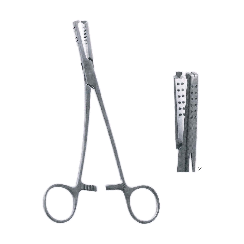 Meniscus Clamp 18 cm, 7 1/8", Straight, Curved Shaft (MB9-838)